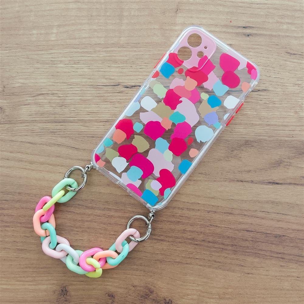 Color Chain Case gel flexibelt elastiskt fodral med kedjehänge för iPhone 13 Pro Max multicolour (2)