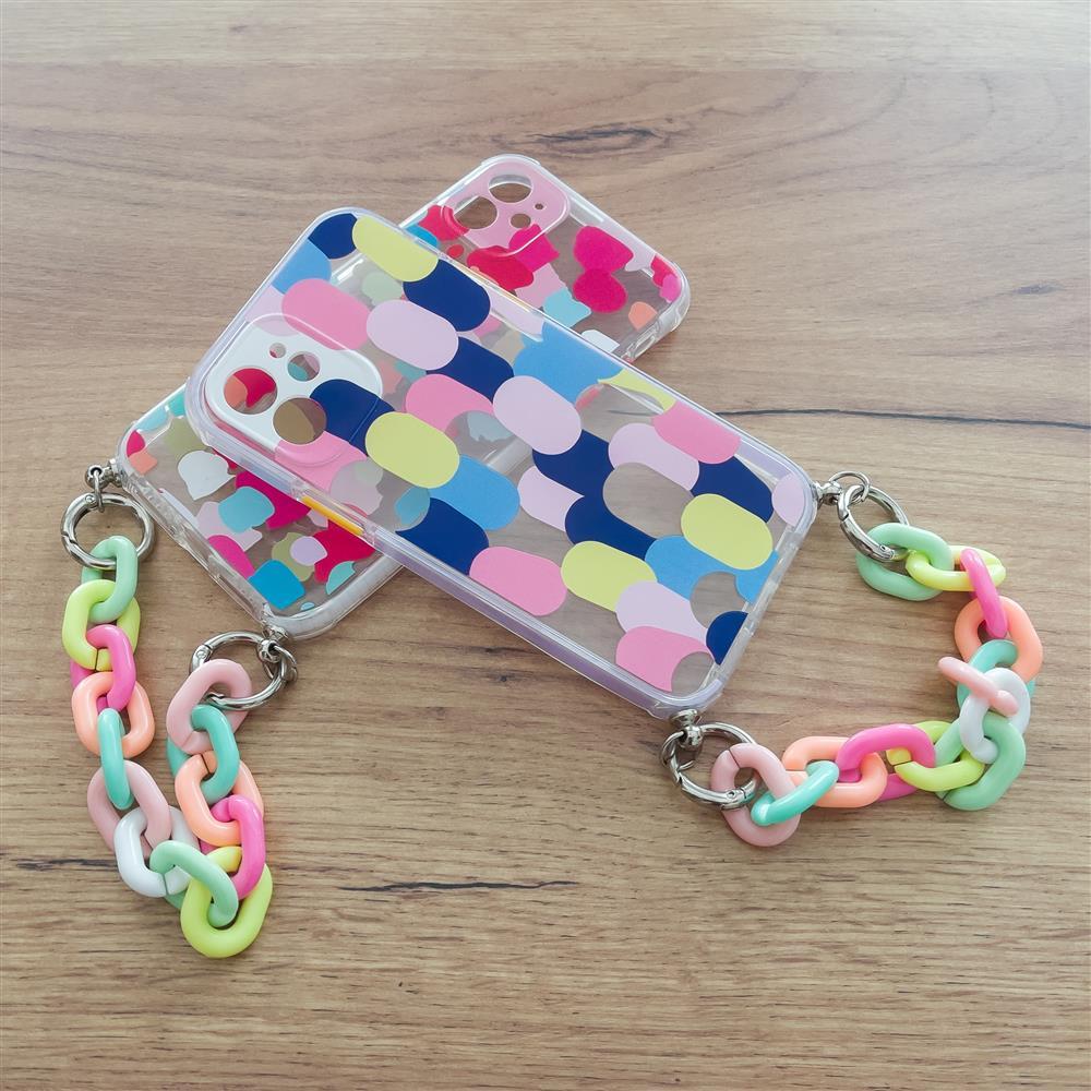 Color Chain Case gel flexibelt elastiskt fodral med kedjehänge för iPhone 13 Pro Max multicolour (2)