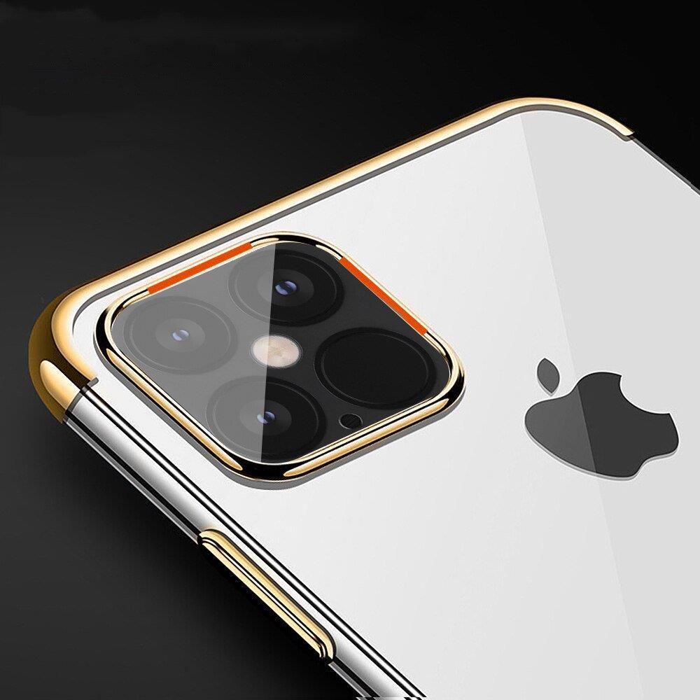 Klar Färg Fodral Gel TPU Elektroplätering ram Skydd för iPhone 13 Pro blå