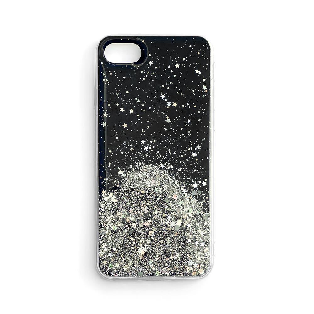Star Glitter Shining Cover för iPhone 13 Pro svart