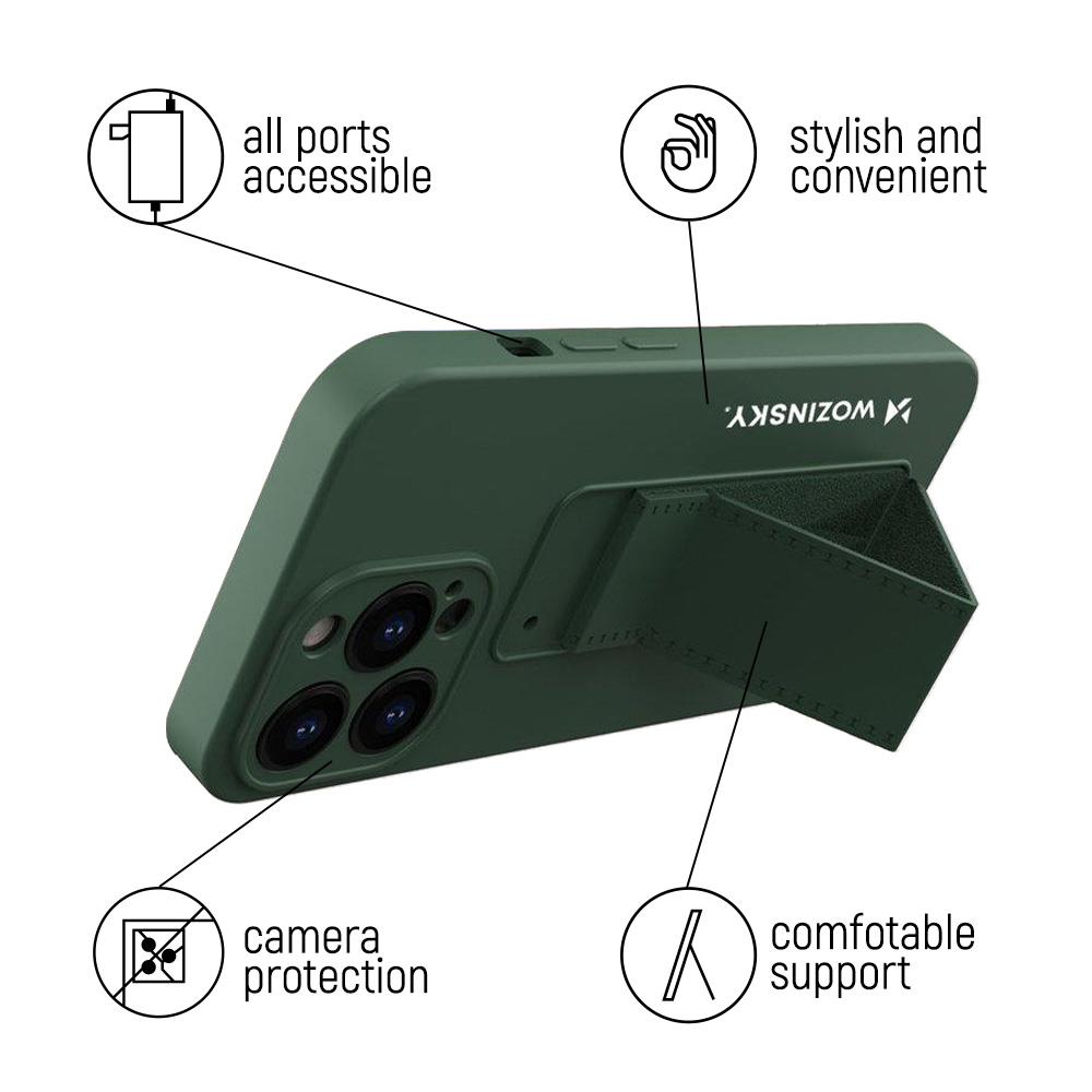 Wozinsky Kickstand Fodral silikonfodral med stativ iPhone 13 mini grå