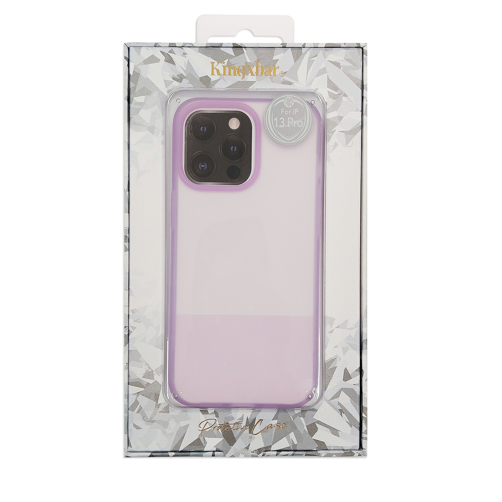 Kingxbar Plain Series fodralskydd för iPhone 13 Pro silikonfodral lila