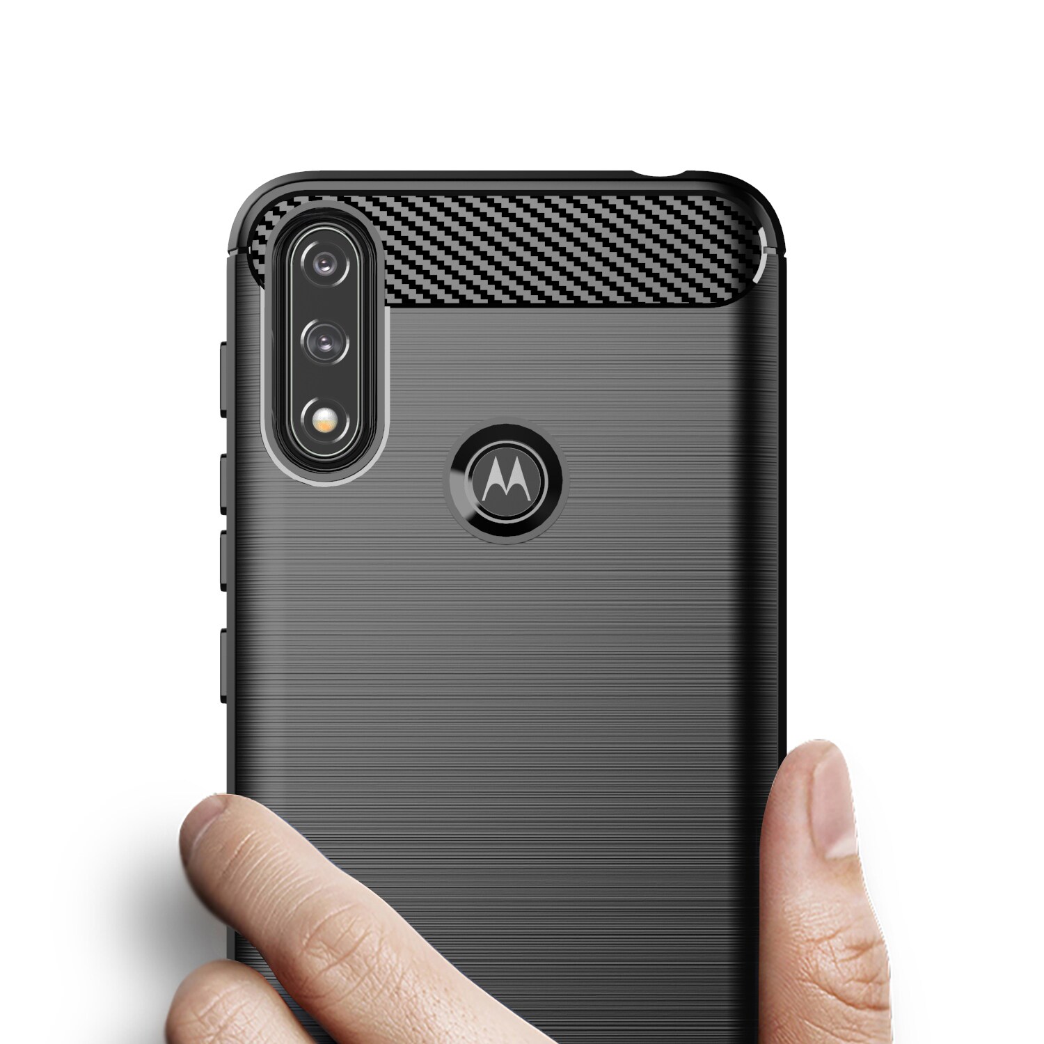 Carbon Case Flexible Cover Sleeve Motorola Moto E7i Power sort