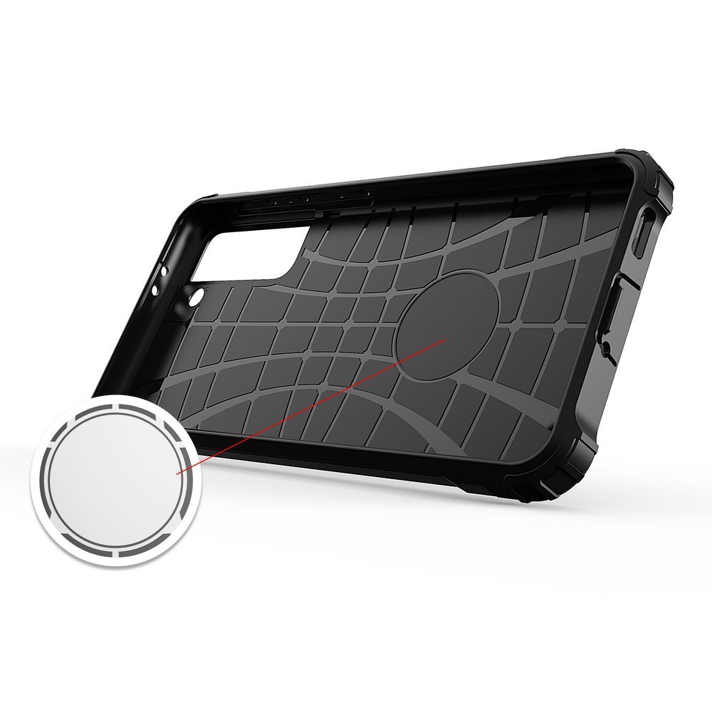 Hybrid Armor Case Tough Rugged Cover til Samsung Galaxy S22+ (S22 Plus) sort