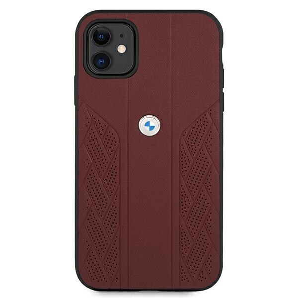 BMW Läderfodral Curve Perforate till iPhone 11 / Xr - Röd
