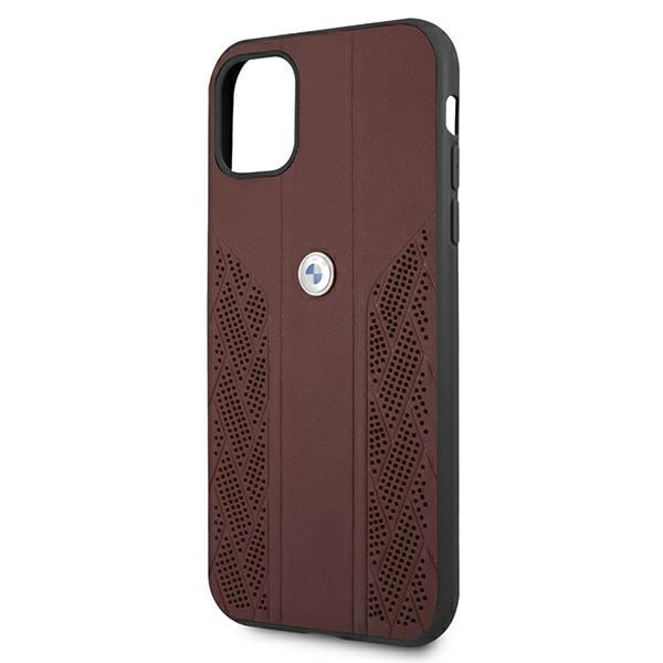 BMW Läderfodral Curve Perforate till iPhone 11 / Xr - Röd
