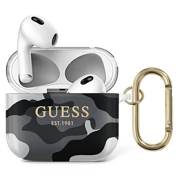 Guess GUA3UCAMG AirPods 3-skydd svart/svart Camo Collection