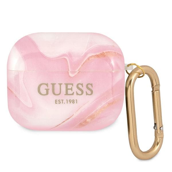 Guess GUA3UNMP AirPods 3-skydd rosa/rosa Marble Collection