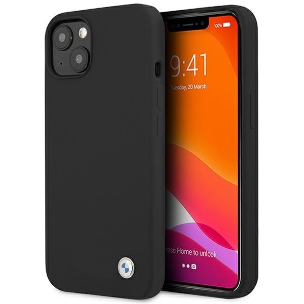 BMW Silikonfodral med signatur för iPhone 13 mini - Svart