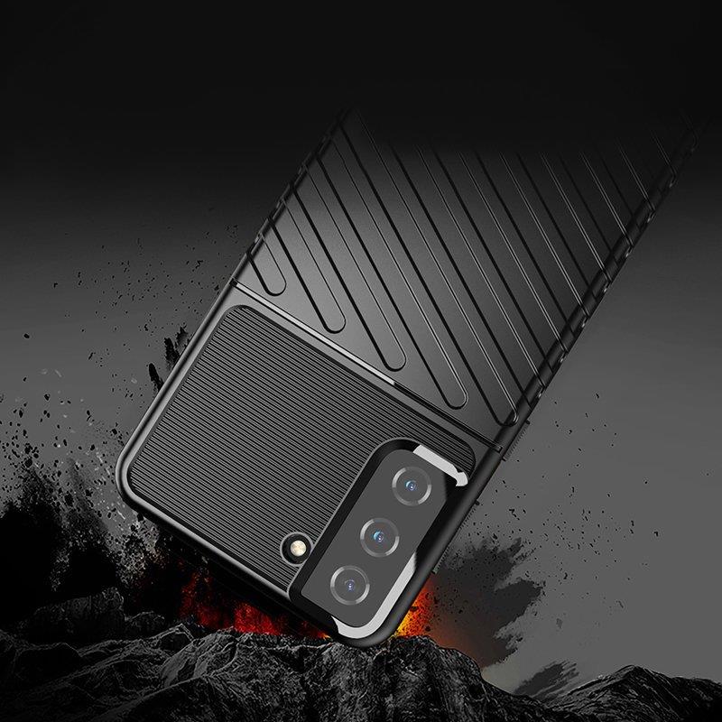 Thunder Case flexibelt pansarskydd för Samsung Galaxy S22 + (S22 Plus) svart