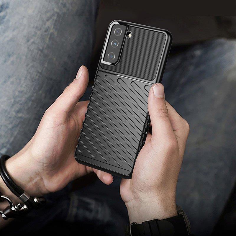 Thunder Case flexibelt pansarskydd för Samsung Galaxy S22 + (S22 Plus) svart