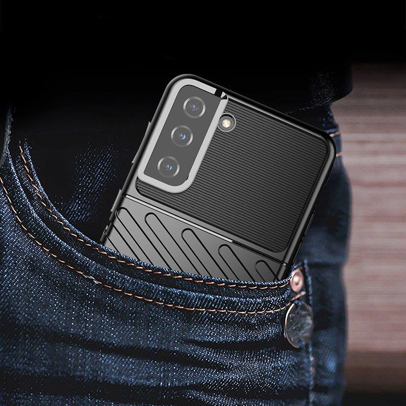 Thunder Case flexibelt pansarskydd för Samsung Galaxy S22 + (S22 Plus) blå