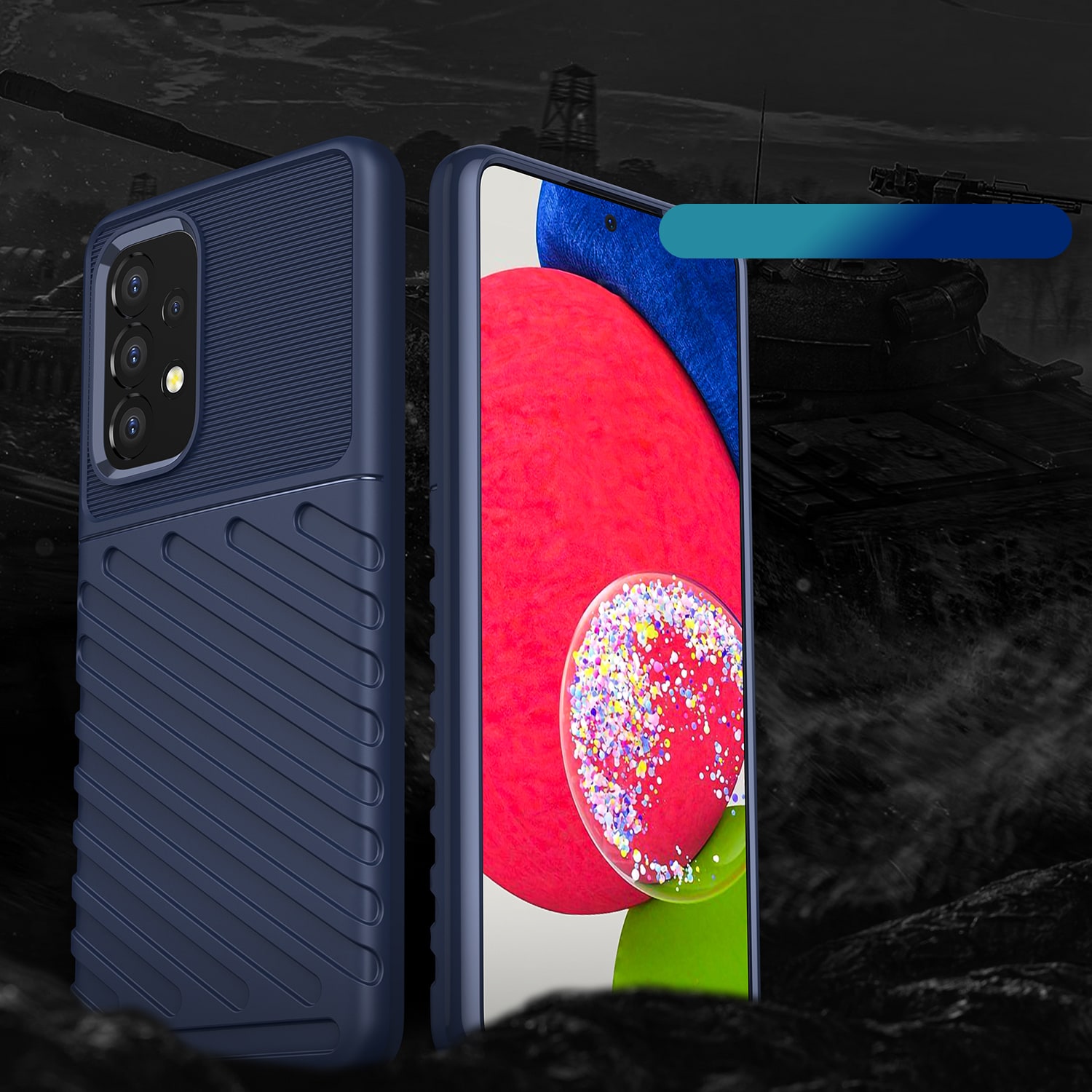 Thunder Case flexibelt pansarskydd för Samsung Galaxy A53 5G blå