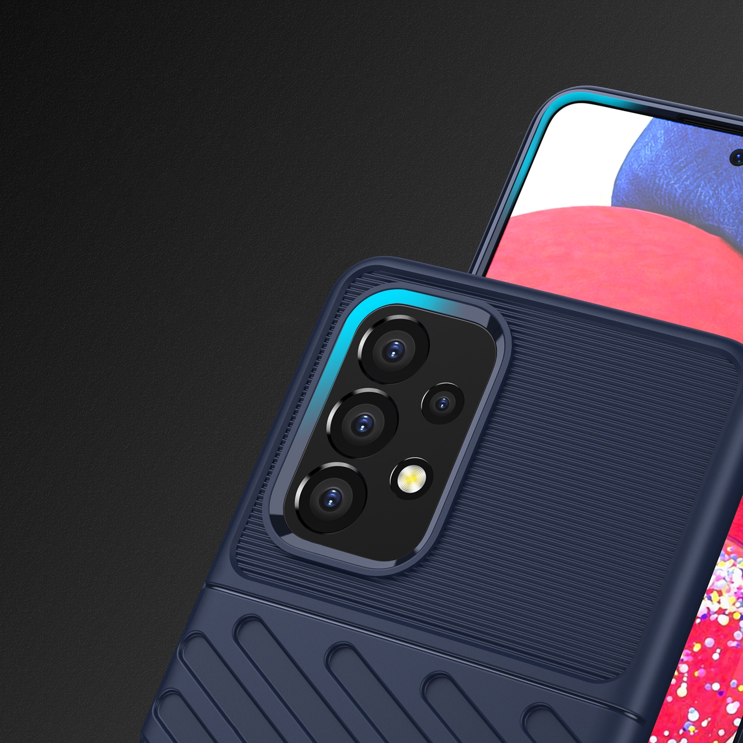Thunder Case flexibelt pansarskydd för Samsung Galaxy A53 5G blå
