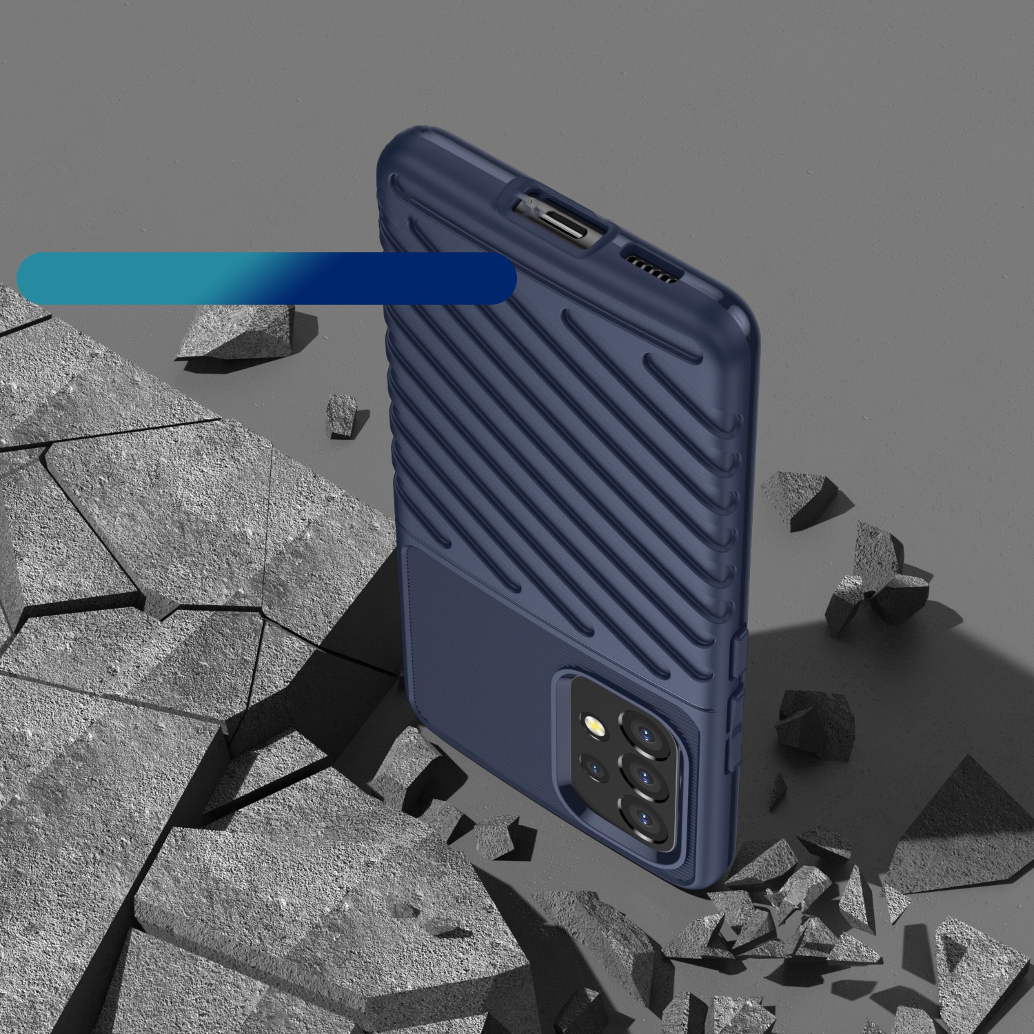 Thunder Case flexibelt pansarskydd för Samsung Galaxy A53 5G blå