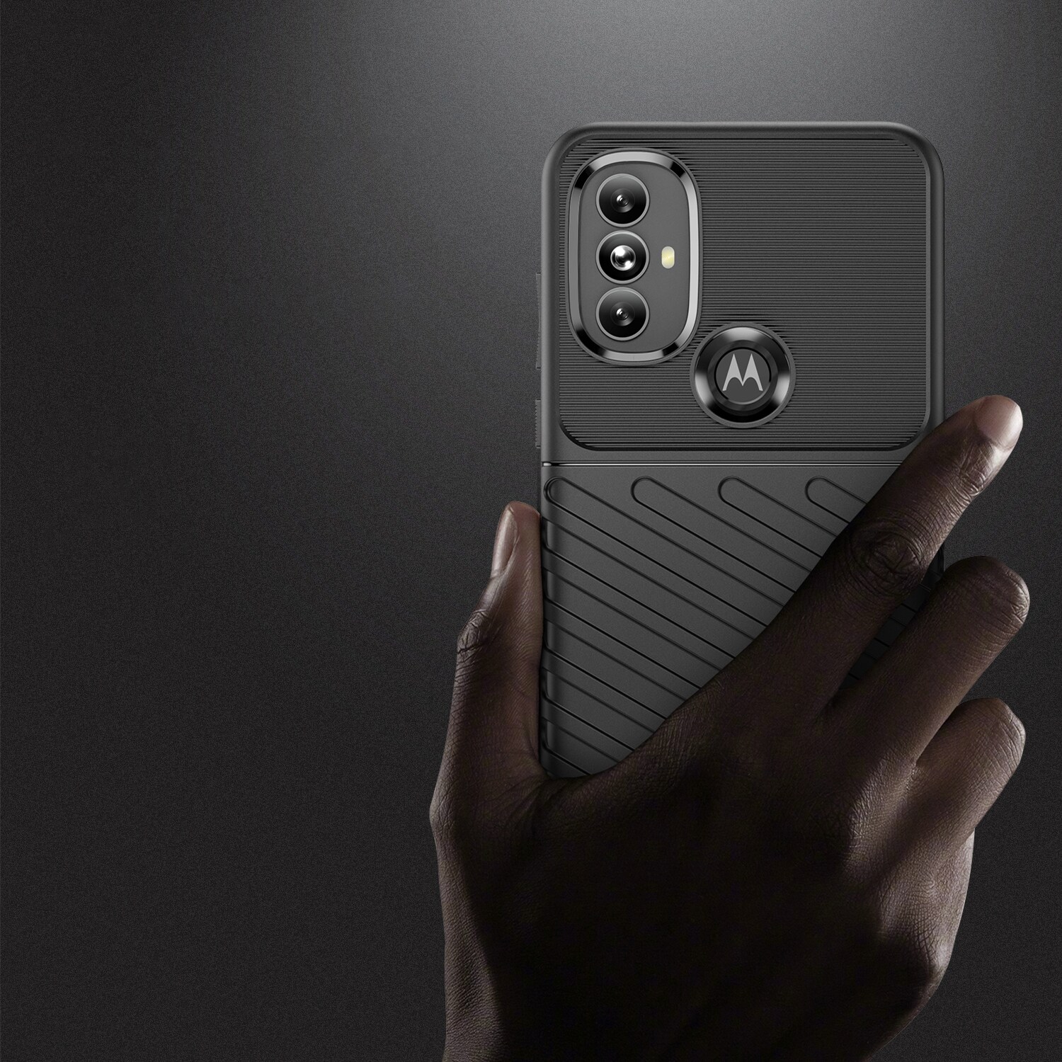 Thunder Case flexibelt pansarskydd för Motorola Moto G Power 2022 svart