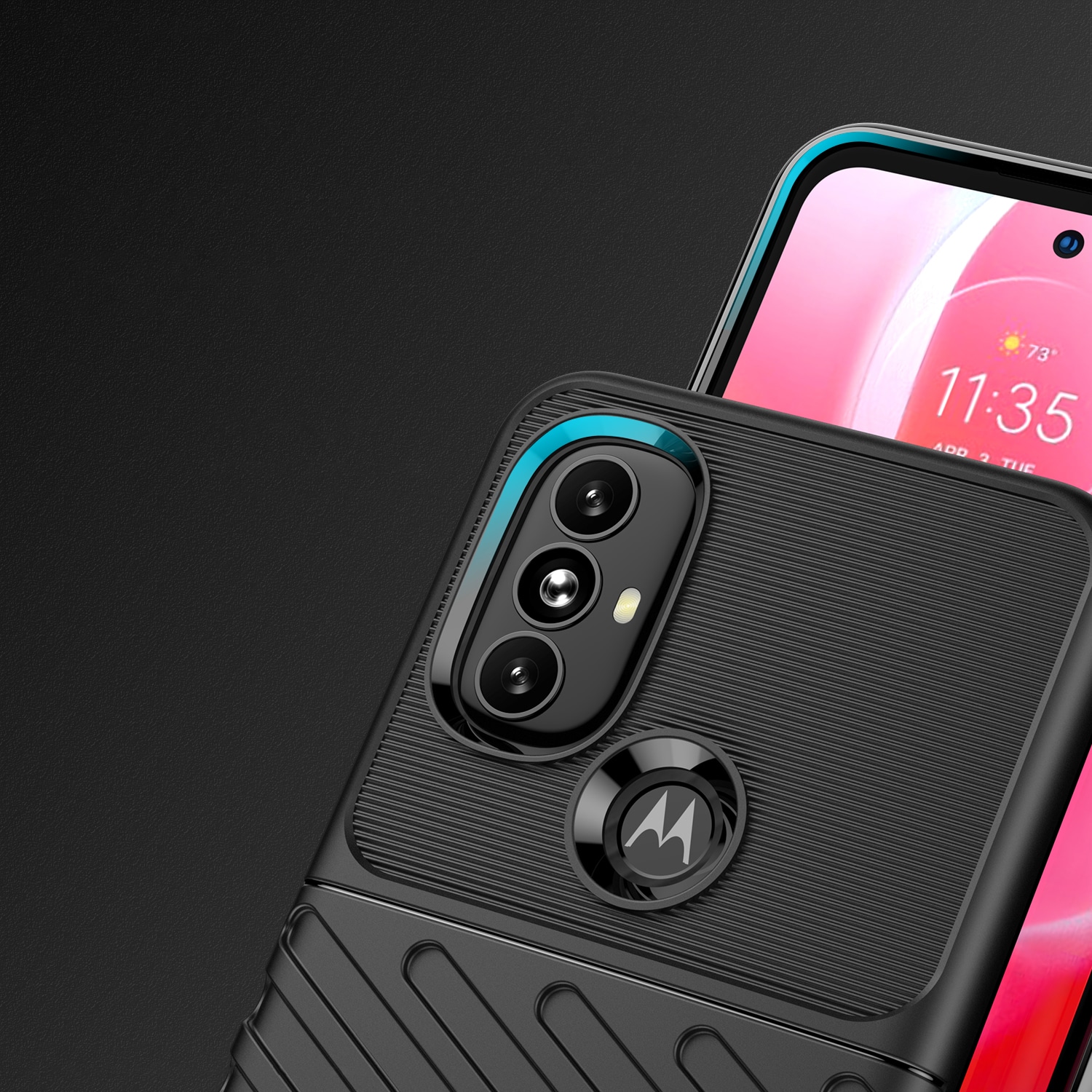 Thunder Case flexibelt pansarskydd för Motorola Moto G Power 2022 svart