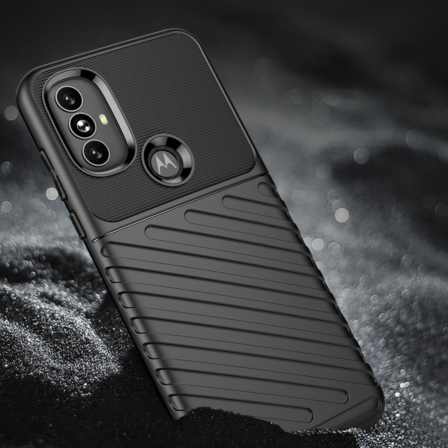 Thunder Case flexibelt pansarskydd för Motorola Moto G Power 2022 svart