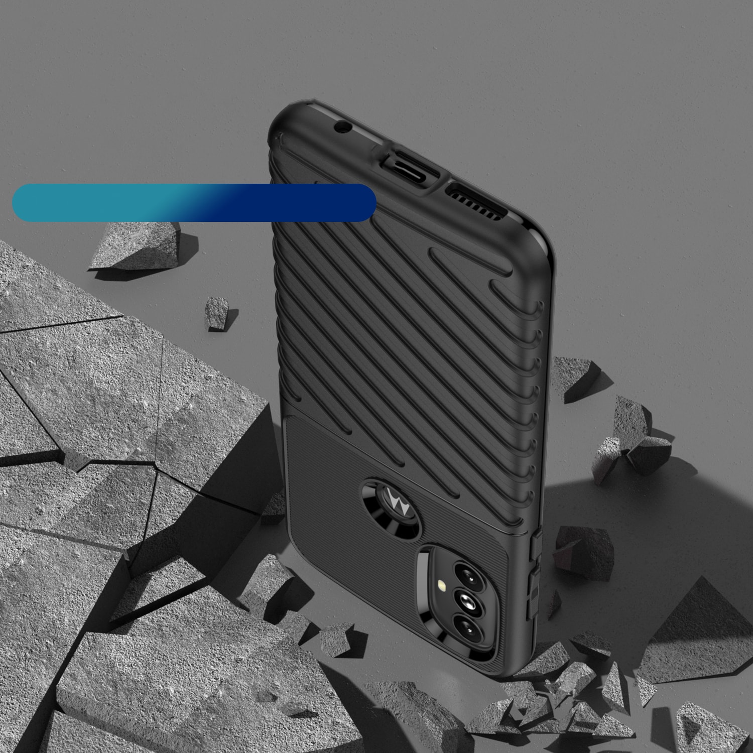 Thunder Case flexibelt pansarskydd för Motorola Moto G Power 2022 svart