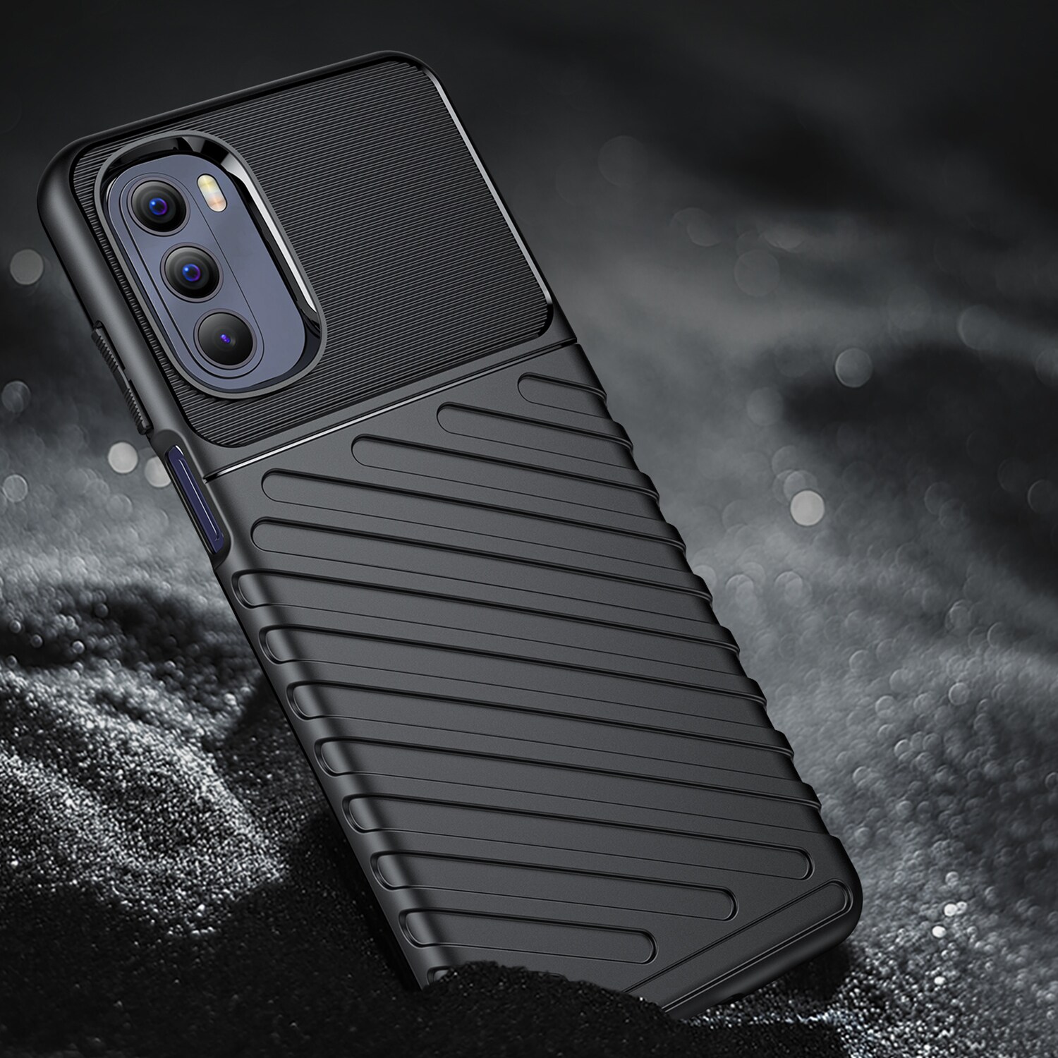 Thunder Case flexibelt pansarskydd för Motorola Moto G Stylus 2022 svart