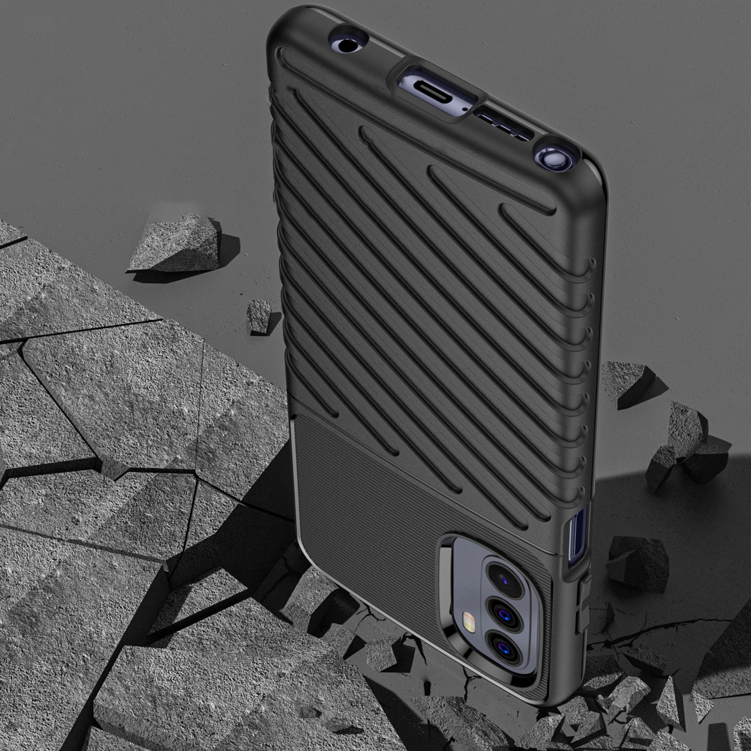 Thunder Case flexibelt pansarskydd för Motorola Moto G Stylus 2022 svart