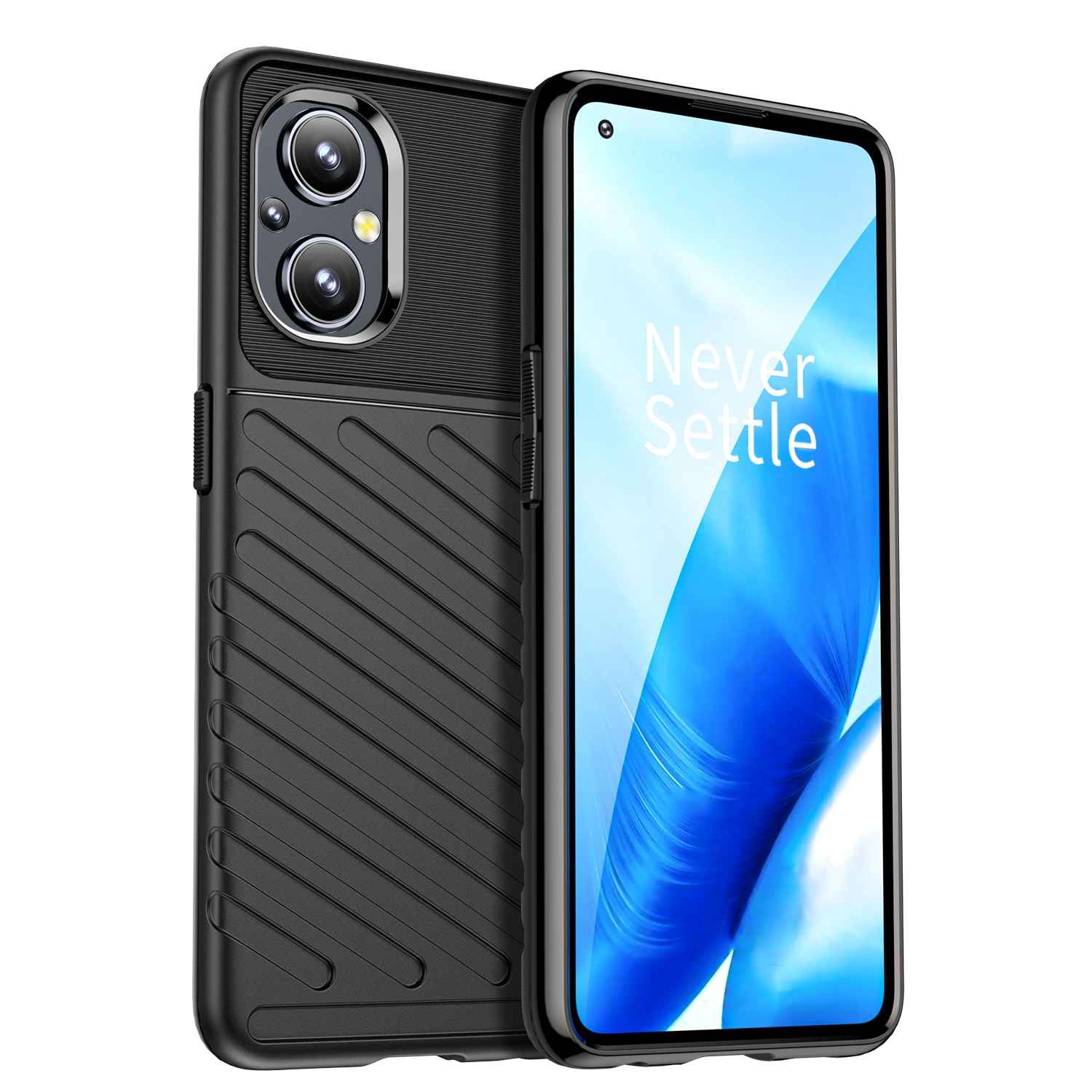 Thunder Case flexibelt pansarskydd för OnePlus Nord N20 5G svart