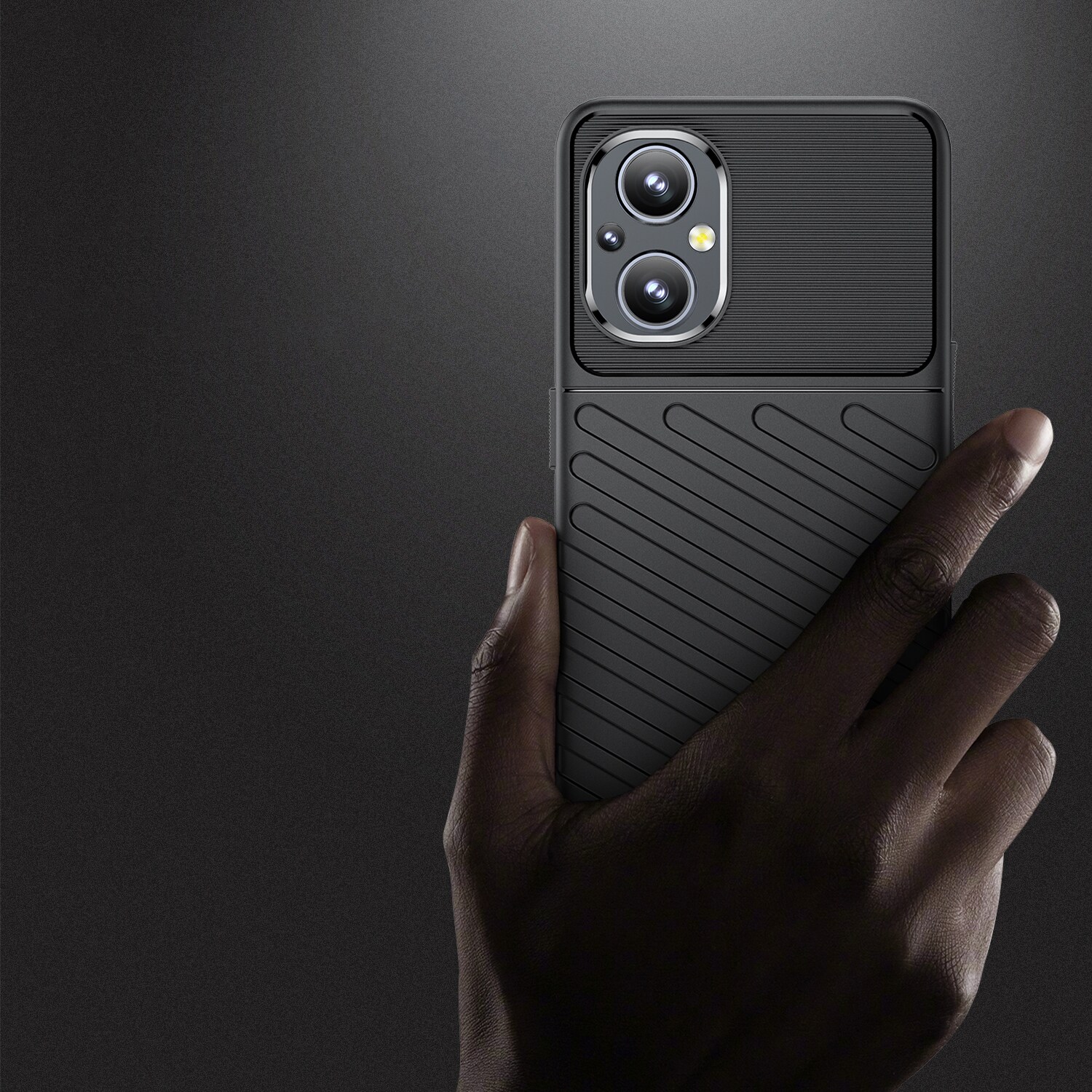 Thunder Case flexibelt pansarskydd för OnePlus Nord N20 5G svart