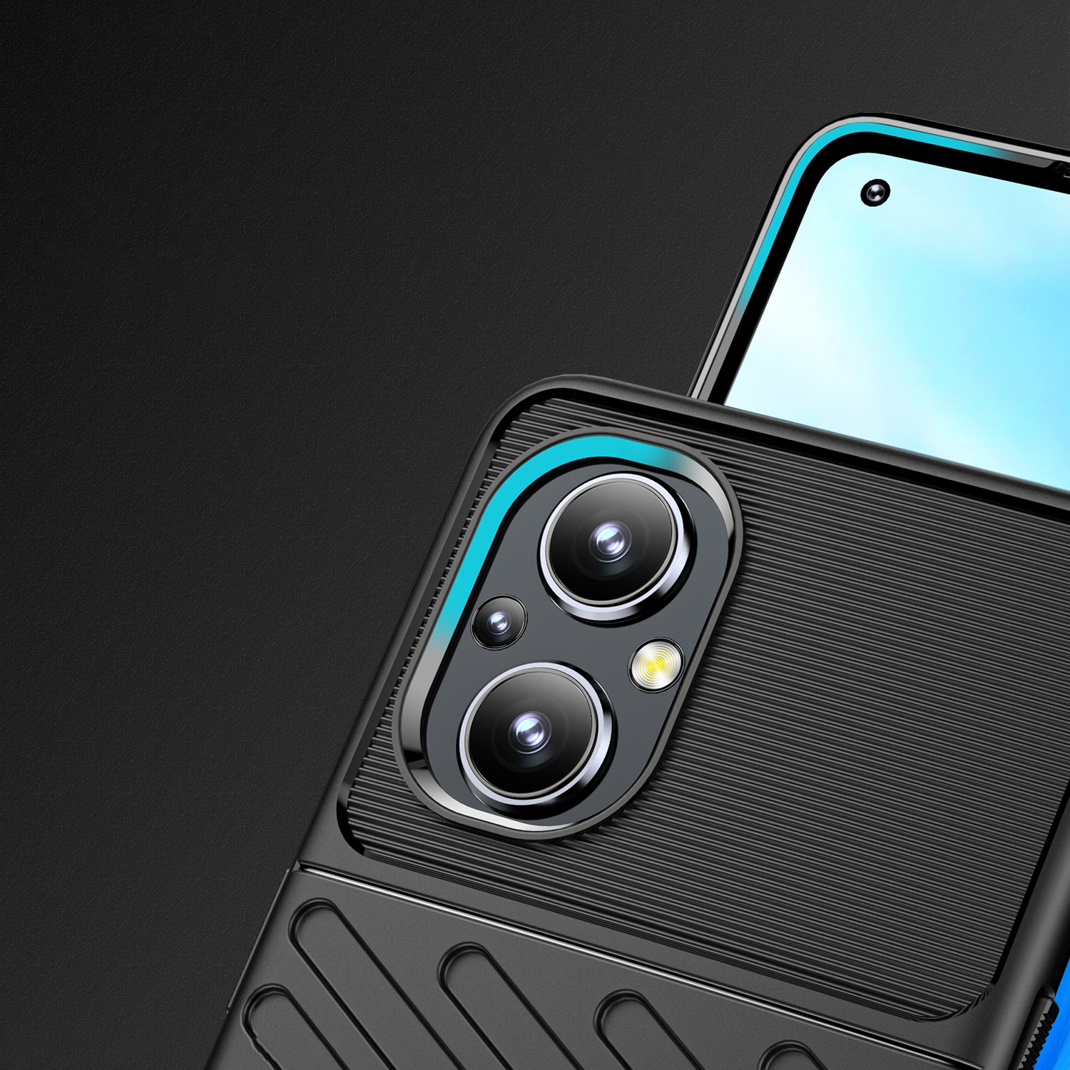 Thunder Case flexibelt pansarskydd för OnePlus Nord N20 5G svart