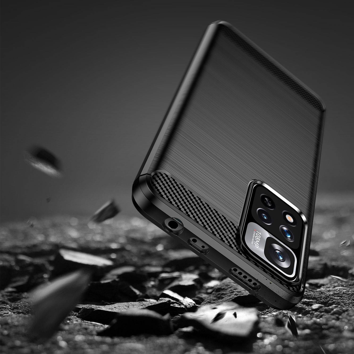 Carbon Case fleksibelt cover til Xiaomi Redmi Note 11 Pro+/11 Pro 5G/Mi11i HyperCharge/Poco X4 NFC