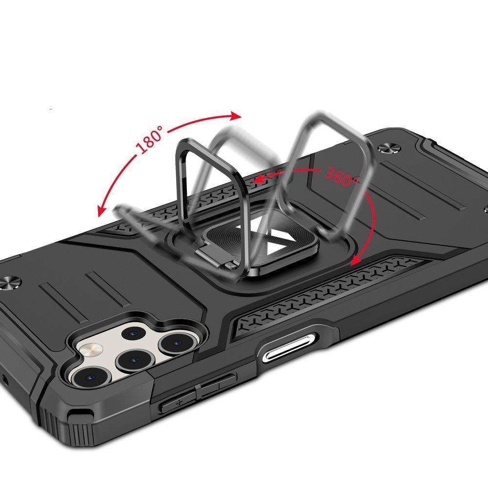 Wozinsky Ring Armor Tough Hybridfodral Skydd + Magnetiskt fäste för Samsung Galaxy A13 5G svart