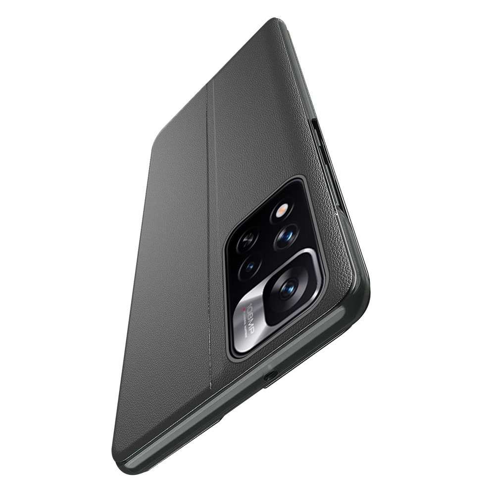 Eco Leather View Case Elegant flipcover med standerfunktion Poco M4 Pro 5G Blå