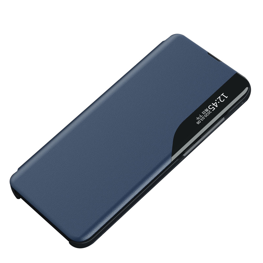 Eco Leather View Case Elegant flipcover med standerfunktion Poco M4 Pro 5G Blå