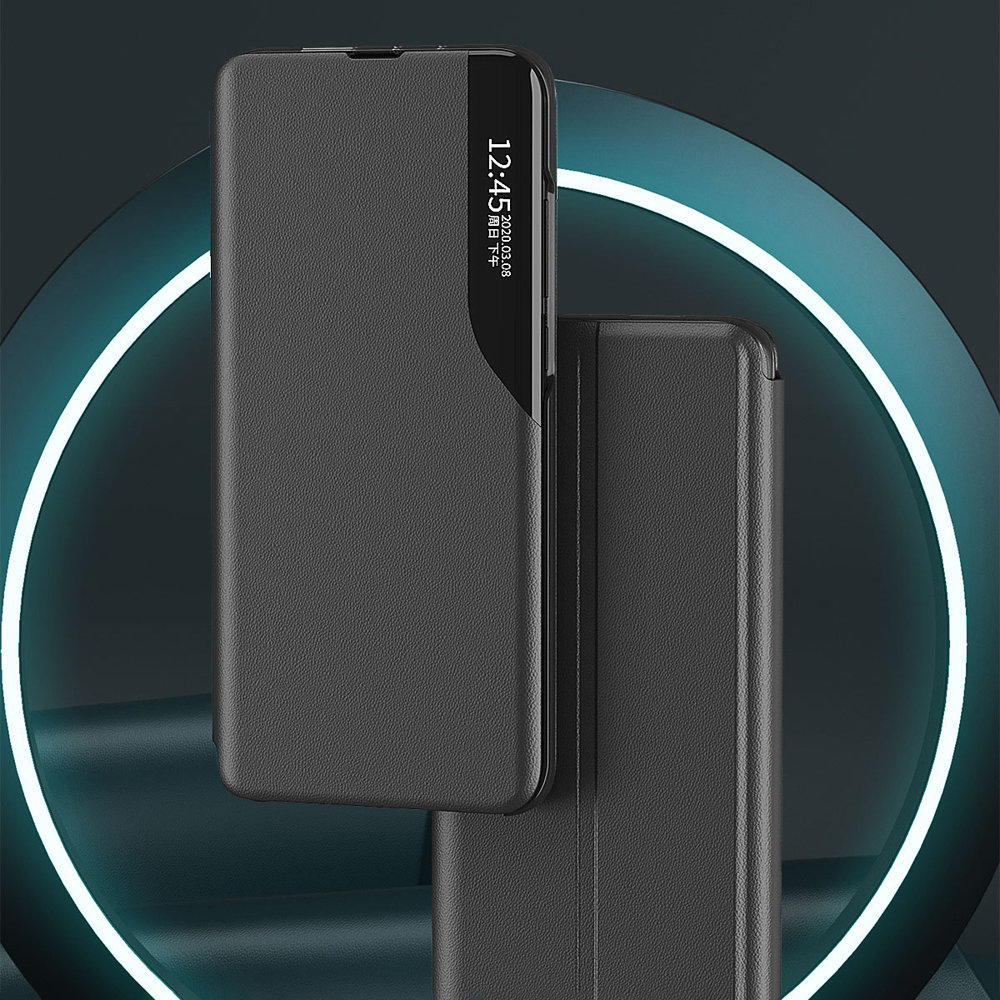 Eco Leather View Case Elegant flipcover med standerfunktion Poco M4 Pro 5G Blå