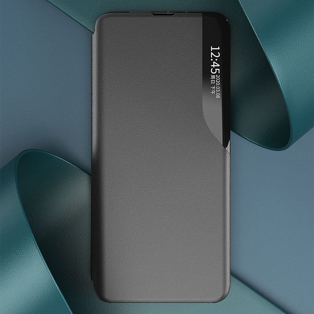 Eco Leather View Case Elegant flipcover med standerfunktion Poco M4 Pro 5G Blå