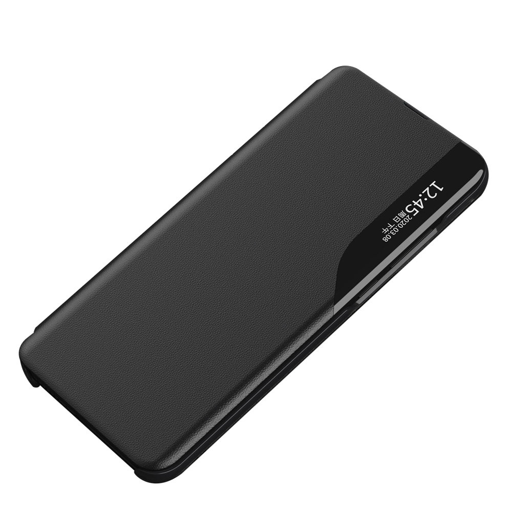 Eco Leather View Case Elegant Flip Cover Stand Funktion Poco M4 Pro 5G Sort