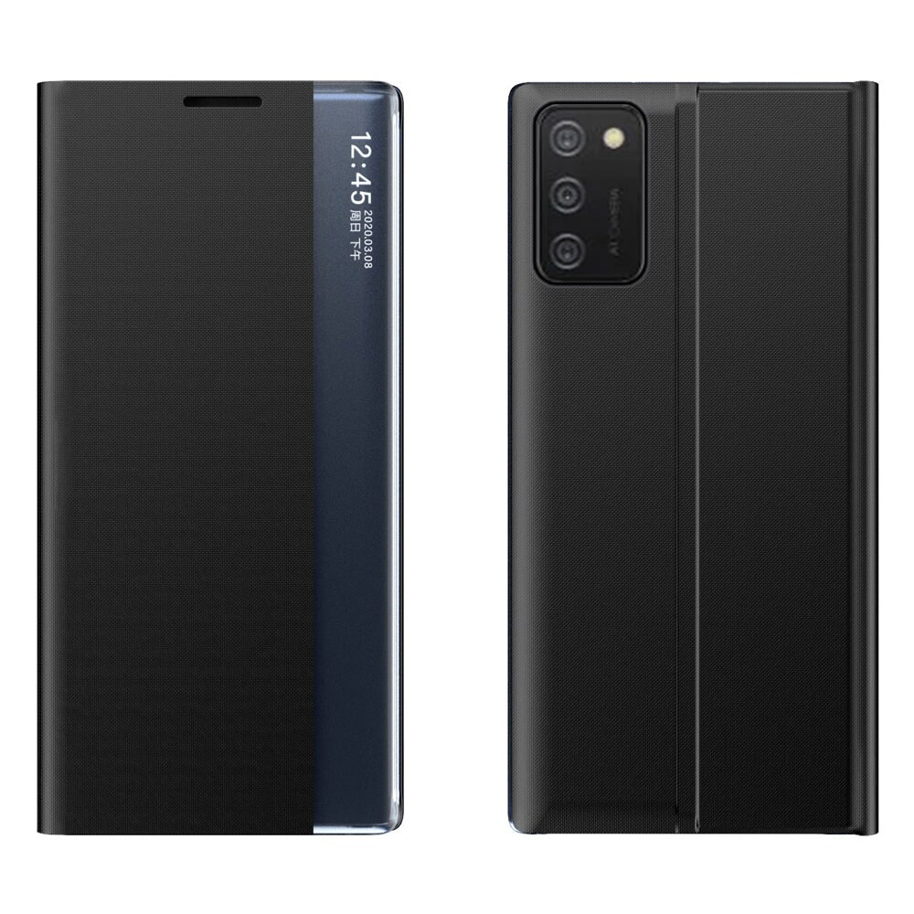 Nyt Sleep Case-cover med standerfunktion til Samsung Galaxy A03s (166.5) sort