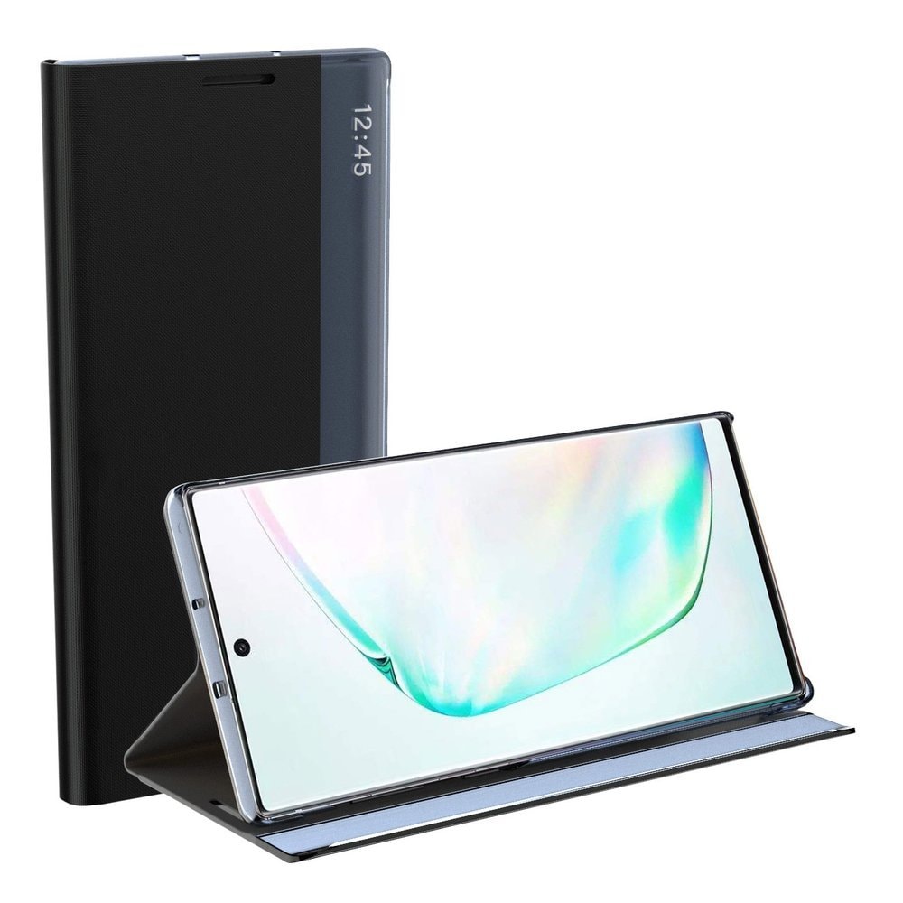 Nyt Sleep Case-cover med flipfunktion til stativet til Poco M4 Pro 5G sort