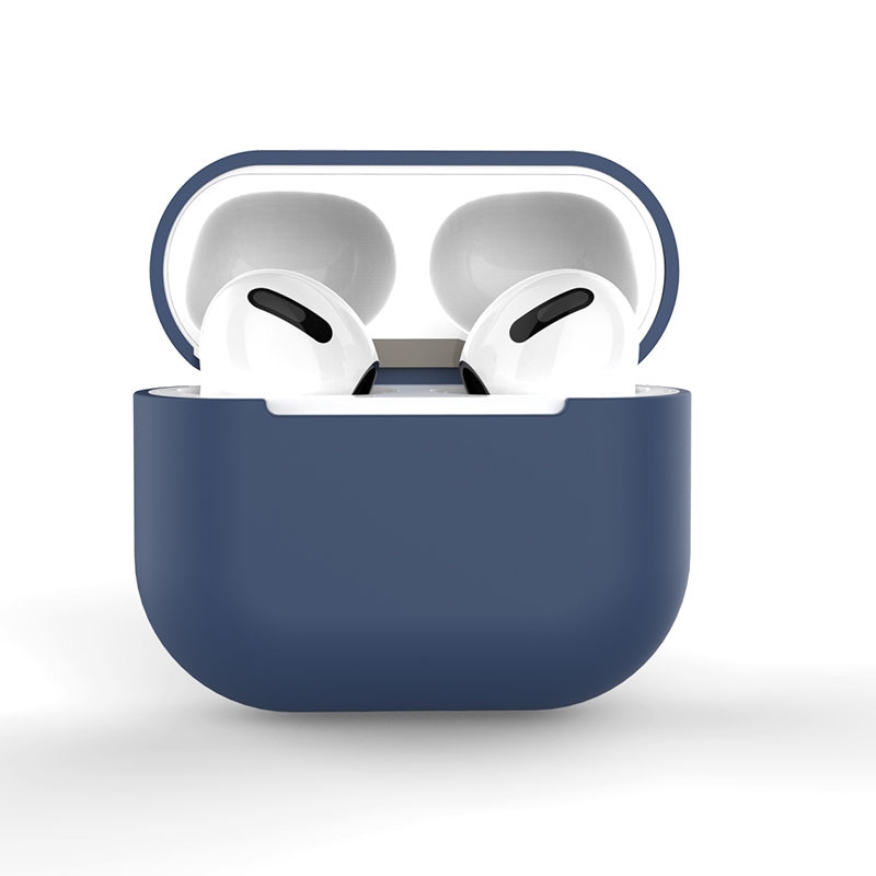 Fodral för AirPods Pro mjukt silikonskydd för hörlurar blå (Fodral C)