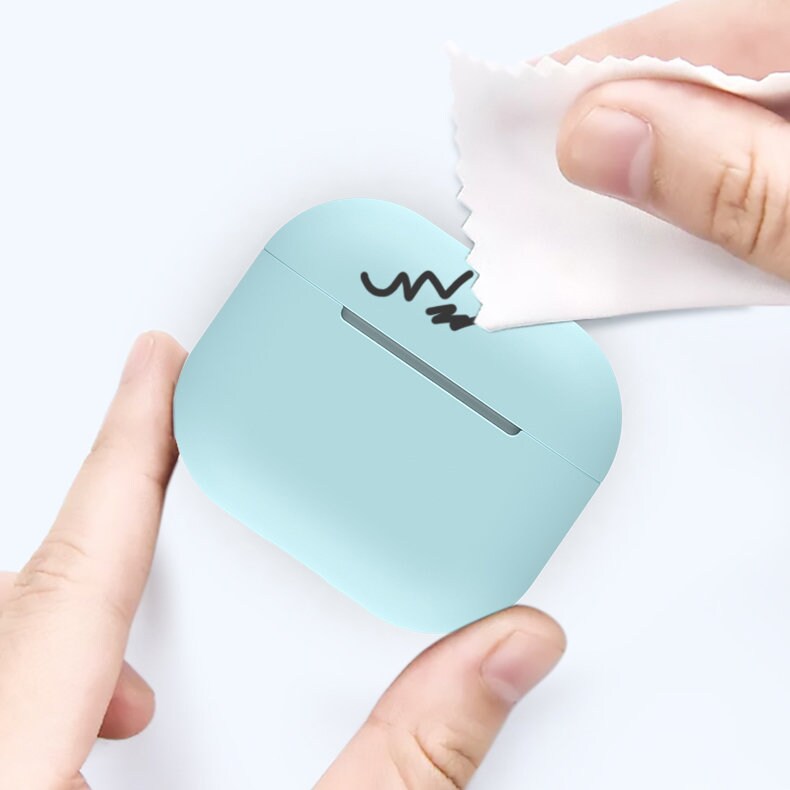 Fodral för AirPods 2 / AirPods 1 mjukt silikonskydd för hörlurar vitt (fodral C)