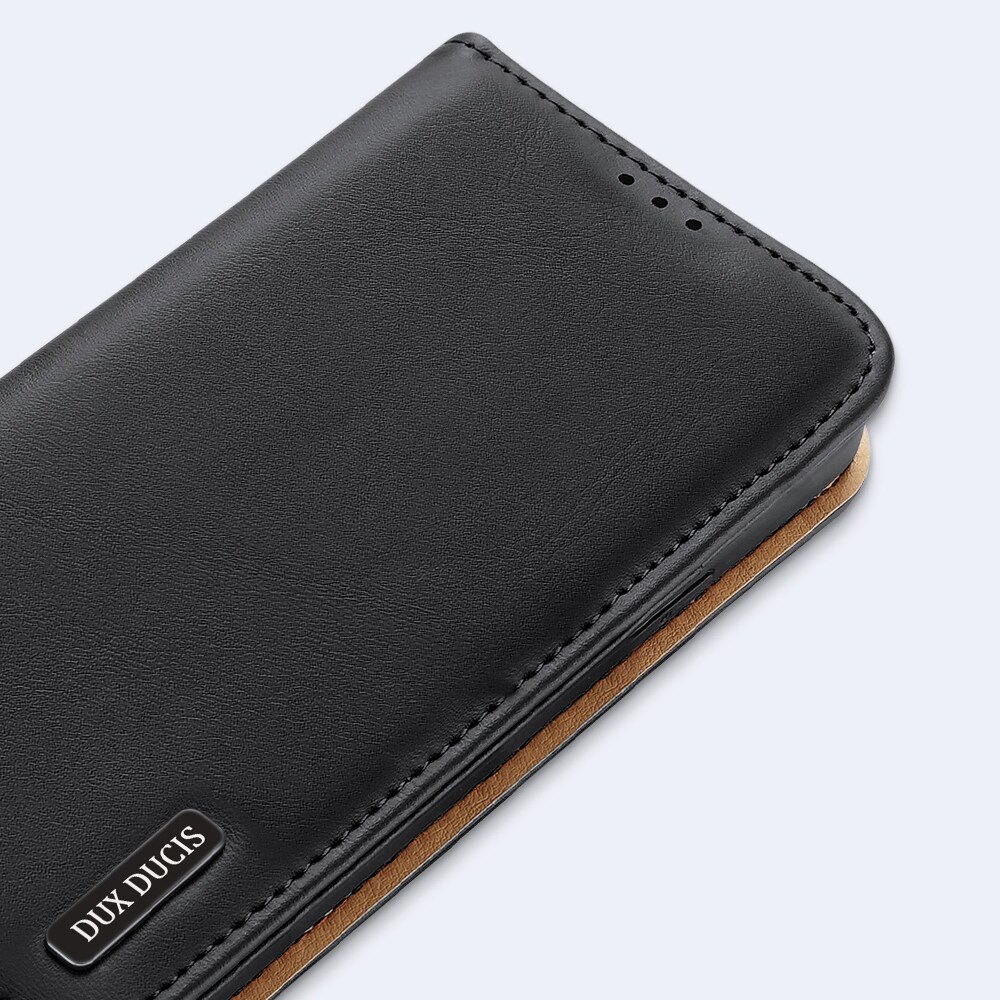 Dux Ducis Hivo Läder Flip Cover Äkta läderplånbok för Samsung Galaxy S22+ Blå