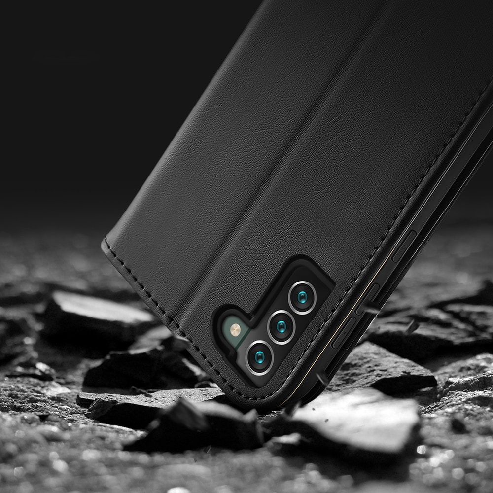 Dux Ducis Hivo Läder Flip Cover Äkta läderplånbok för Samsung Galaxy S22+ Blå