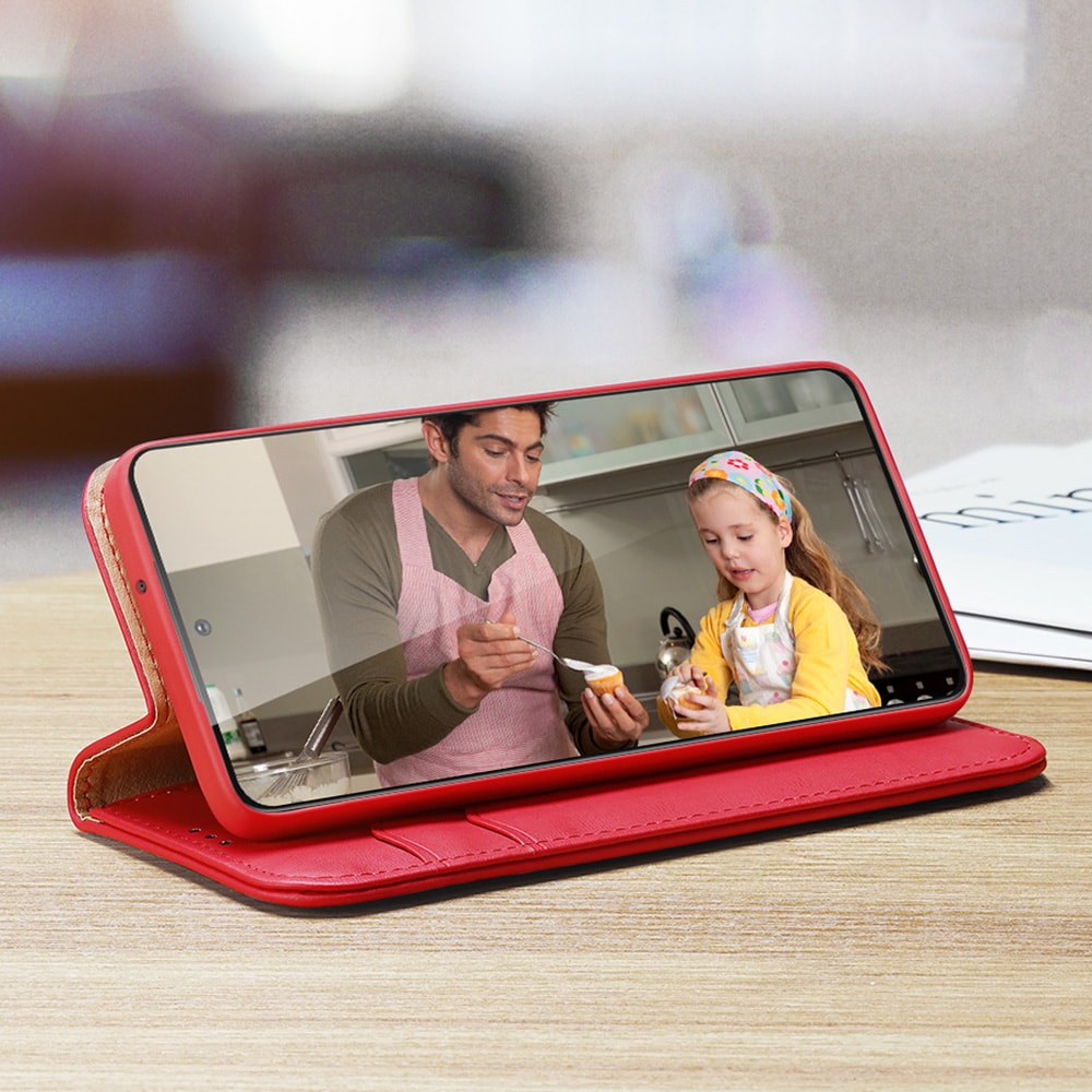 Dux Ducis Hivo Läder Flip Cover Äkta läderplånbok för Samsung Galaxy S22+ Blå