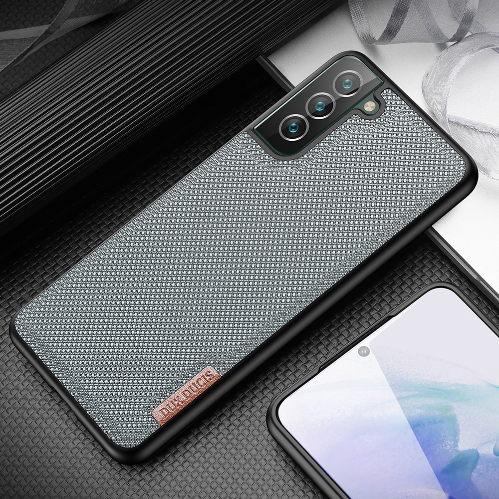 Dux Ducis Fino etui er lavet af nylonmateriale til Samsung Galaxy S22 + (S22 Plus) blå