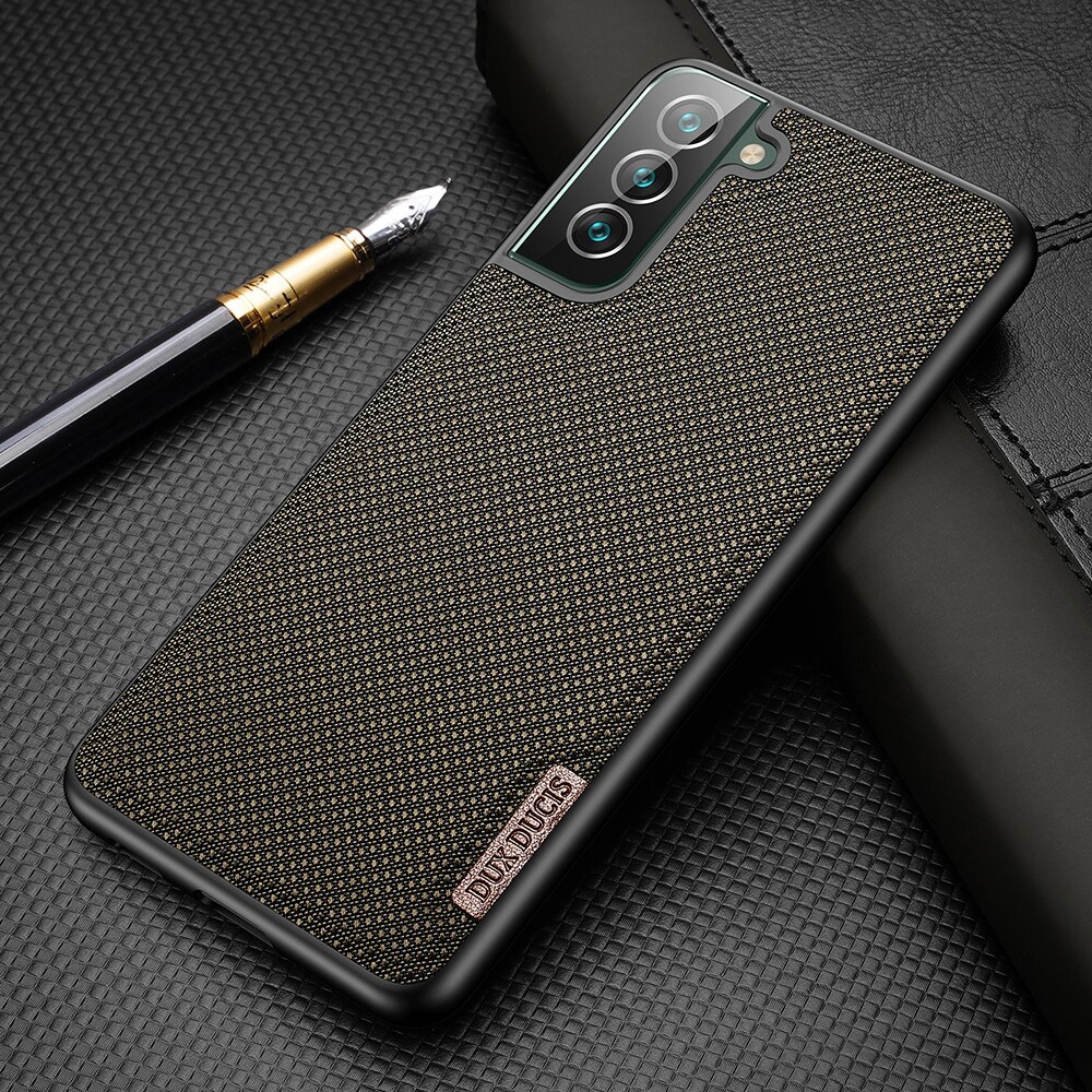 Dux Ducis Fino etui er lavet af nylonmateriale til Samsung Galaxy S22 + (S22 Plus) blå