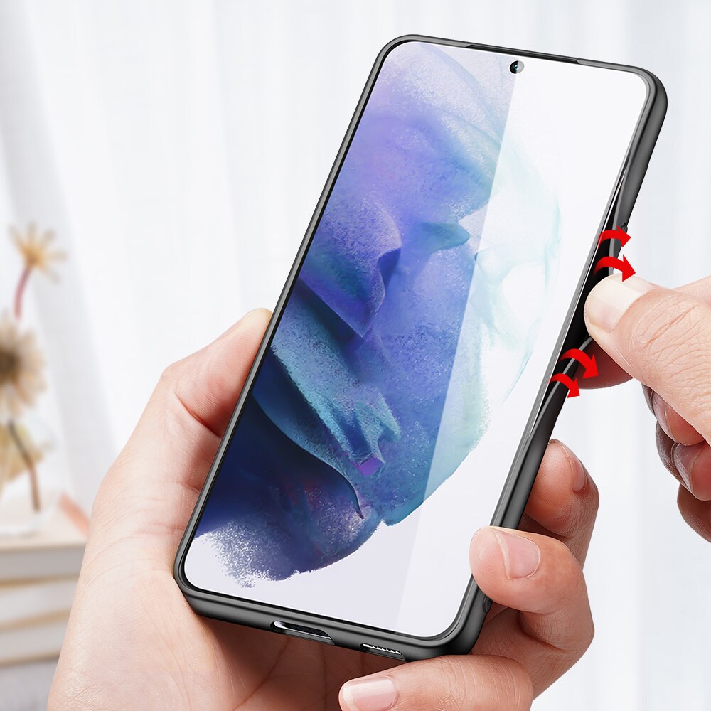 Dux Ducis Fino etui er lavet af nylonmateriale til Samsung Galaxy S22 + (S22 Plus) blå