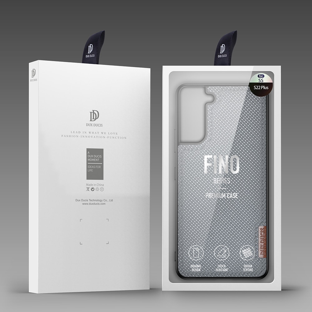 Dux Ducis Fino etui er lavet af nylonmateriale til Samsung Galaxy S22 + (S22 Plus) blå