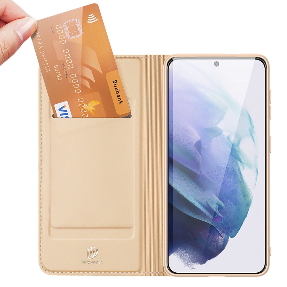 Dux Ducis Skin Pro Holster Cover Flip Cover til Samsung Galaxy S22 + (S22 Plus) guld