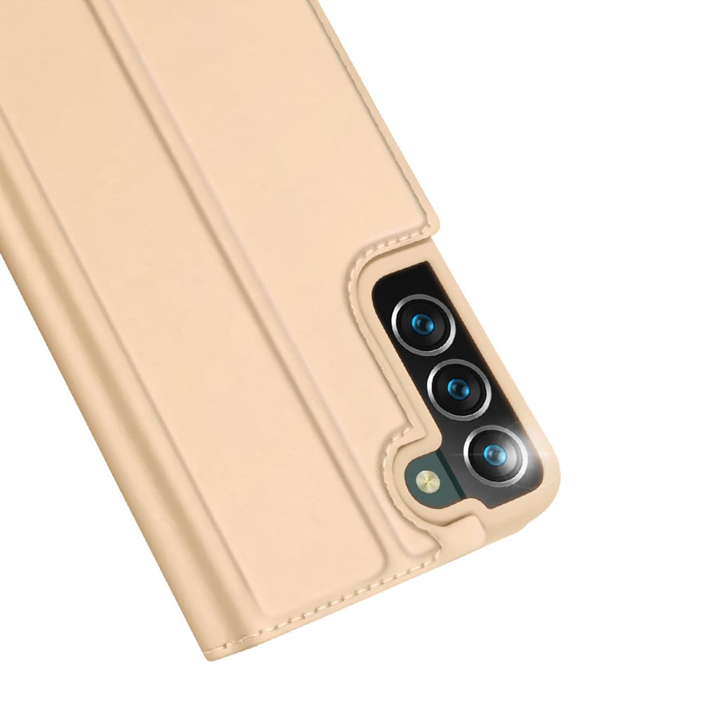 Dux Ducis Skin Pro Holster Cover Flip Cover til Samsung Galaxy S22 + (S22 Plus) guld