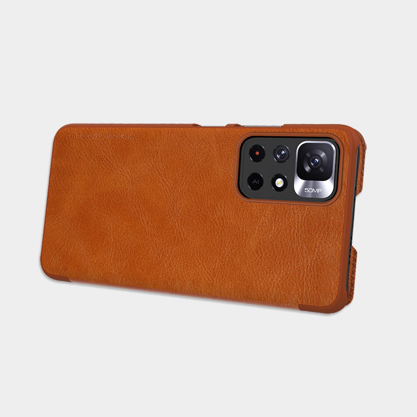 Nillkin Qin Flip Case til Xiaomi Redmi Note 11T/11S/11 5G & Poco M4 Pro 5G - Sort