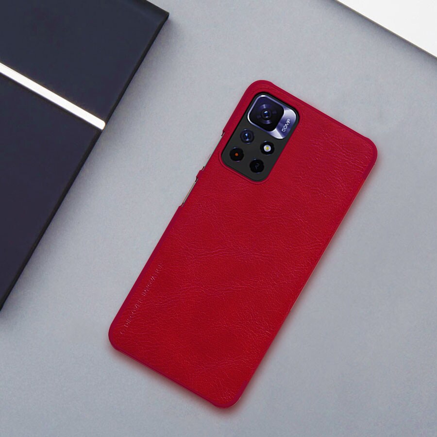 Nillkin Qin Flip Case til Xiaomi Redmi Note 11T/11S/11 5G & Poco M4 Pro 5G - Sort